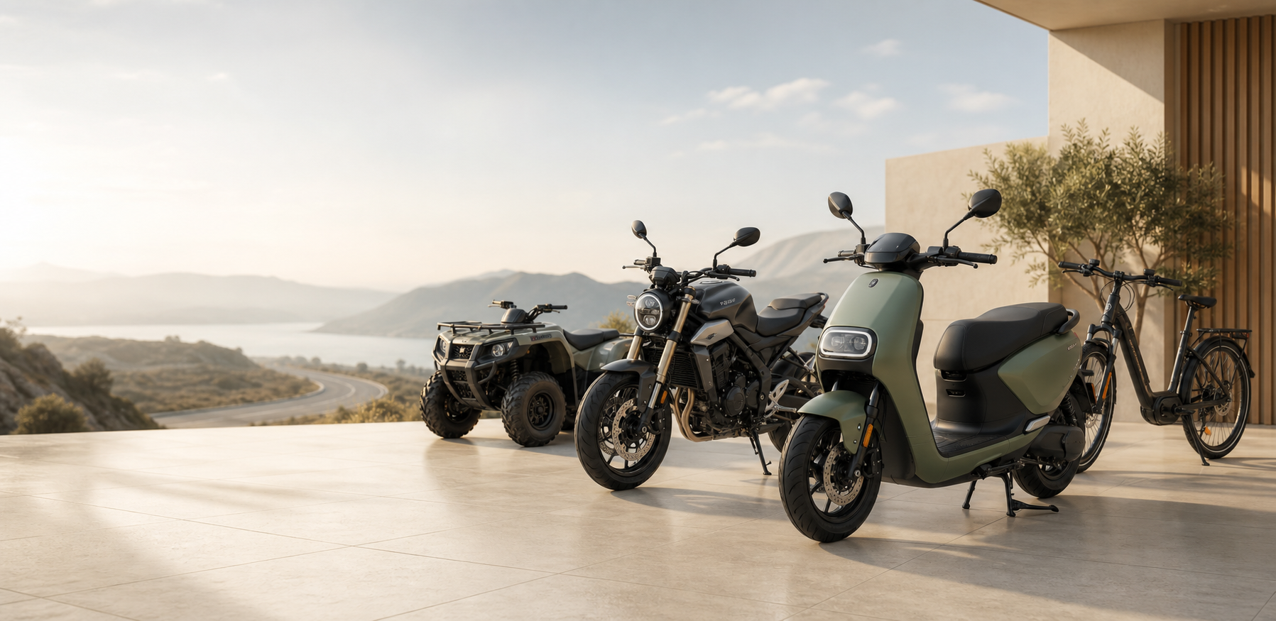 Motoportal için scooter, motosiklet, ATV ve elektrikli bisiklet vitrini